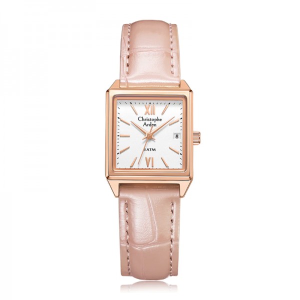 Christophe Arden CA 2003 Silver Rosegold Pink Leather LDLRGSLPN